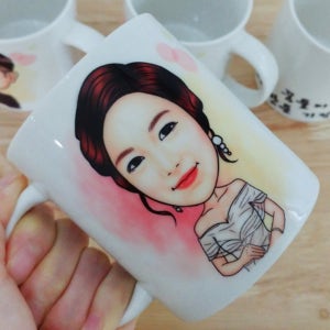 초상화 머그컵 도자기 회사임직원선물 1P
