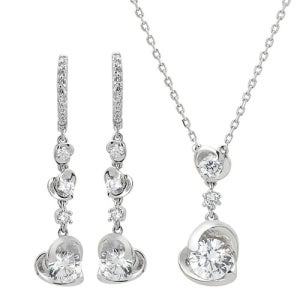 14K 18K 어뮤징하트 세트 (목걸이,귀걸이)