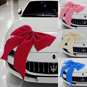 이태리활동디자이너 대형리본 웨딩카장식꾸미기 자동차 크리스마스 카페 90cm쁘띠더블킹왕리본