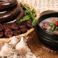 가득찬 찰진 순대 1kg 2kg 찰 부추 고기 야채 맥돈