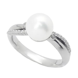 18K 루시드진주 반지 (천연양식진주-해수진주-아코야진주)