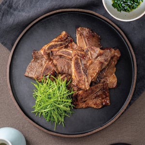 [글램쿡] 청정 블랙앵거스 탑초이스 양념 LA꽃갈비 1kg~1.2kg 소갈비 구이용
