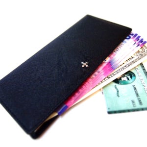 슬림 가죽 장지갑 이니셜 선물