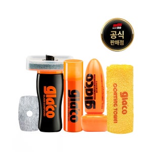 소프트99 글라코 유막제거제 발수코팅제 3종 세트 G47플러스 + G65X + G4X플러스(노란색타월)