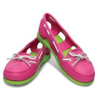 크록스 Beach Line Boat Shoe Fuchsia+Green