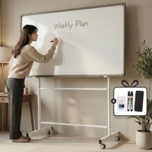 이동식 화이트보드 (중형) + 스탠드 자석 칠판 대형 알루미늄 60X90