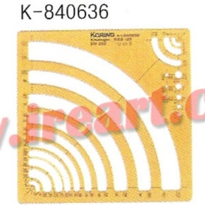 18000 코링 템플레이트 K-840636 (원주1/4원형 형판) 148x148mm