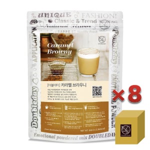 더블데이 / 카라멜 브라우니 800G (8개/박스) / 마끼아또 마끼야또 라떼 프라페 파우더 분말 베이스 재료
