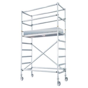 레벨플랫폼 2m 이동형 높이조절 작업대 KCLP-20 이동식 스케폴더 우마 도배사다리 조립식작업대