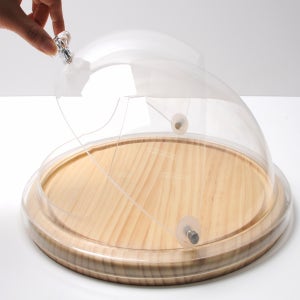 원형나무트레이 세트 여닫이세트 케익돔