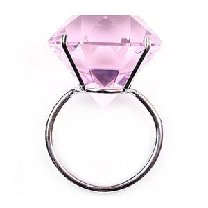 빅 다이아몬드 반지 (핑크)