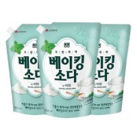 퐁퐁 퐁퐁 베이킹소다 1.2L x3 / 주방세제 리필 / 레몬