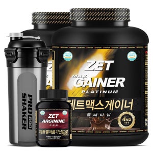 제트맥스게이너 플래티넘 4kg 1+1[탄수화물 단백질 헬스 보충제 체중증가 벌크업 게이너 WPH 아르기닌 BCAA 프로틴]