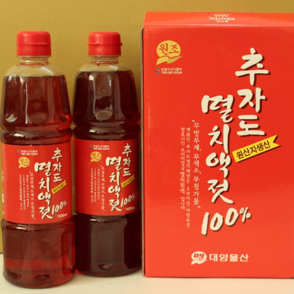 추자도 대양물산 멸치액젓 1kg2개 멸치액젓 어간장 천연조미료