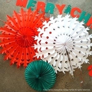 크리스마스 팬 눈결정