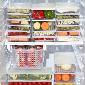 실리쿡 냉장고 투명반찬통세트 냉동실밀폐용기