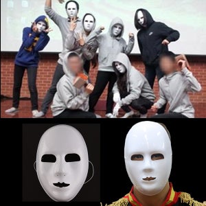 얼굴가면 파티 가면 할로윈 무도회 용품 화이트플라스