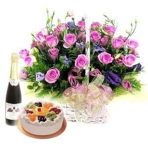 [전국당일배달]케익+샴페인+꽃바구니 파리바게트,파리바케트,파리바게뜨,뚜레쥬르,꽃배달,케이크,전국배송,성년의날,카네이션,생일축하,예쁜꽃,선물,장미,부산,대구,광주,인천,대전,울산,광