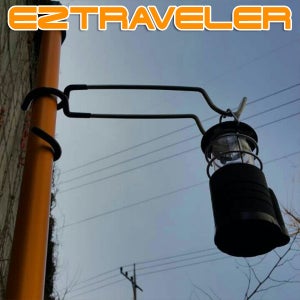 이지트래블러 [고급형 집게형 랜턴걸이 1개] 캠핑다용도걸이(검정)