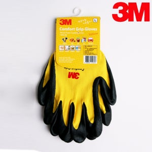 3M 컴포트그립 니트릴폼 코팅 작업 장갑 노란색