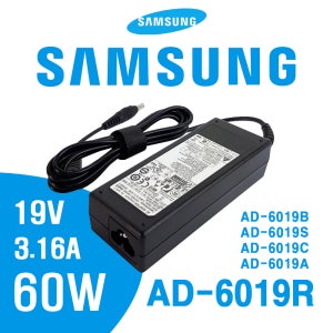 삼성 19V 3.16A 60W 어댑터 R439 R460 R469 R470 R478 R480 전용 AD-6019R S A B -케이블별도