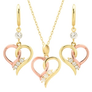 14K 18K 도로시하트 세트 (목걸이,귀걸이)