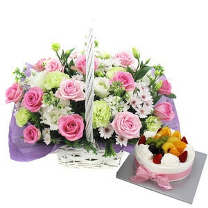[전국당일배달]케익+사랑예감 꽃바구니 부모님생신선물,엄마생신선물,뚜레주르,뚜레주르,꽃배달,케이크,전국배송,성년의날,카네이션,생일축하,프로포즈,결혼기념일,선물,부산,대구,광주,인천,