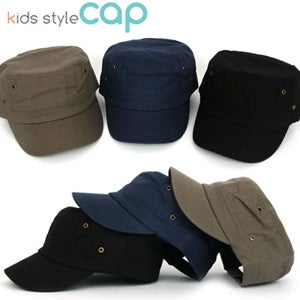 [아동모자] KIDS 심플아일렛군모키즈모자 아동용 밀리터리캡