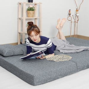 슬릭스 국산 탄탄한 메모리 고탄성폼 3단 접이식 매트리스 토퍼 싱글