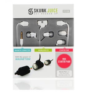 스컹크주스이어버드{FG100}이어폰[2in1]당일출고[화이트색상] [대량구매환영]음악공유/쉬운분리성/빠른배송