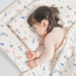 슬립스파 라텍스 아기 어린이집 낮잠이불세트 방수가방 분리형 베이비 거즈 올리