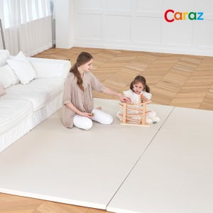 카라즈 항균 원플립 베이지 1+1 층간소음매트 놀이방 바닥 아기매트 50x200x4cm