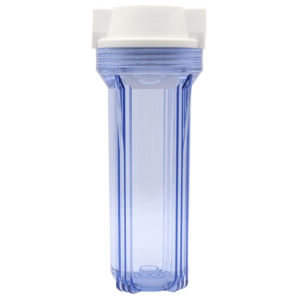 지하수 필터 하우징 여과기 언더싱크 전처리 블록카본 정수 3단 254mm 10인치 투명