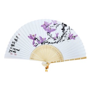 동남필방 길이30cm 고급접선 작품접선부채 목련 서예용품