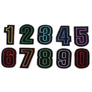 [H51] color별 숫자SET - 패션패치/와펜제작