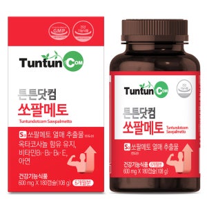 튼튼닷컴 쏘팔메토 (6개월분) 로르산 115 mg + 옥타코사놀 + 비타민B군 등 함유