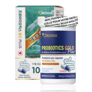 오로니아 프로바이오틱스 골드 플러스 60캡슐 / 17종 100억 복합생유산균 유당프리