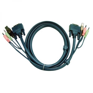 컴샷 [ATEN]2L-7D03UD USB DVI-D 듀얼 링크 KVM 케이블(3m)