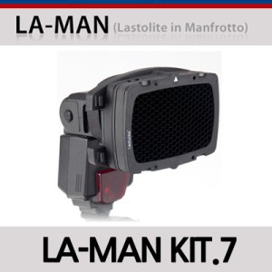 [LA-MAN] LA-MAN KIT.7/ 라스토 라이트 라맨 7번 키트/ 브랜드에 상관없이 스피드플래시에 장착할수 있는 어댑터와 빛의 각도를 조절해주는 6mm, 9mm 2개의 허