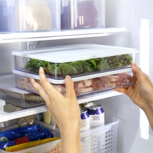 실리쿡 냉장고수납용기 납작특대 2개