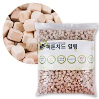 피톤치드 힐링 편백 나무 사각 큐브칩 1kg 편백칩