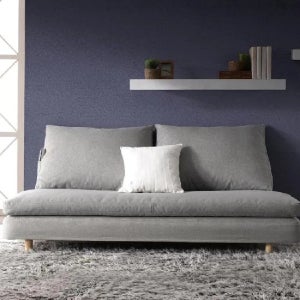 [티모드] 무소음 패션침대 슈퍼싱글SS 등쿠션+라텍스패드 세트형C-보니토 그레이컬러- 리커버+원목다리