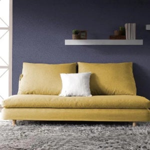 [티모드] 무소음 패션침대 슈퍼싱글SS 등쿠션+라텍스패드 세트형C-보니토 옐로우컬러- 리커버+원목다리