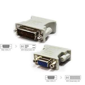 RGB 모니터 암숫 싱글젠더 D SUB (F) to DVI-I (M) 젠더