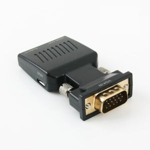 RGB VGA D-SUB 15핀 숫 to HDMI 암 영상 음성 컨버터