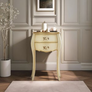 유캐슬 피에르 2단 침실 가구 원목 미니 엔틱 협탁 콘솔