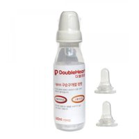 더블하트 구순구개열 특수젖병 240ml 젖꼭지2p포함 (S,R사이즈)