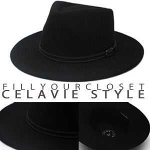 레저렉션 리얼가죽끈 모직 카우보이 울100% 하이퀄리티 플로피햇 남여공용