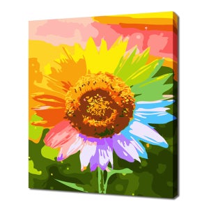 에코솔 셀프페인팅 행운을 주는 해바라기 18색 일러스트 30x40cm 명화 그리기 DIY