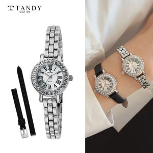 TANDY 탠디 모던클래식 여성용 메탈시계 4017 실버 (추가밴드 증정)